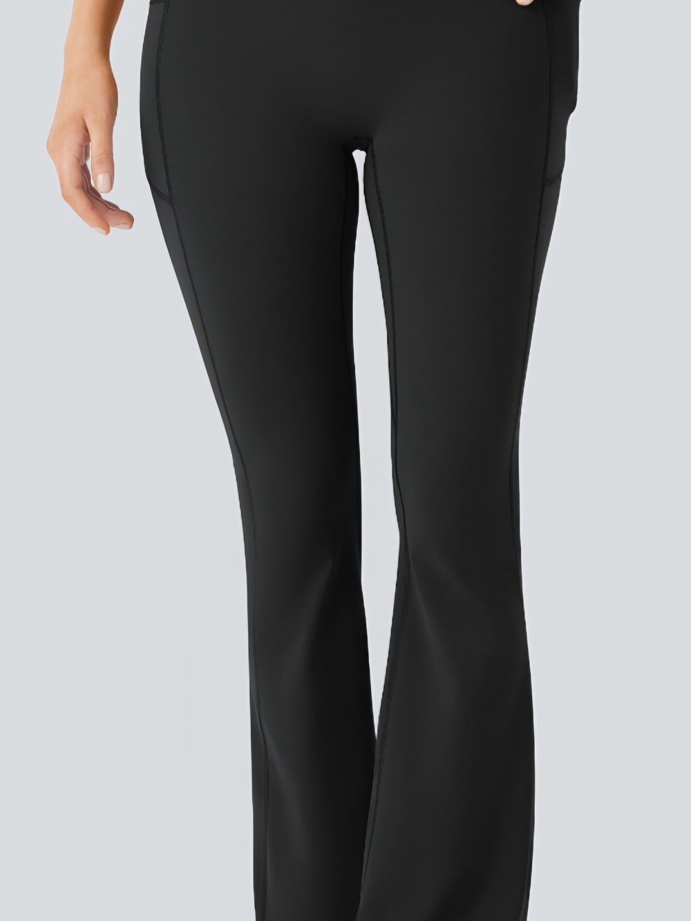 Halara UltraSculpt BLK Scrunch Butt Lift Tummy Control Bootcut Leggings XS Tall - Picture 3 of 7